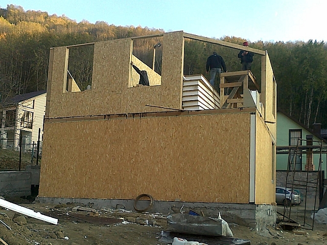 Фото строительства домов из СИП панелей в Кисловодске